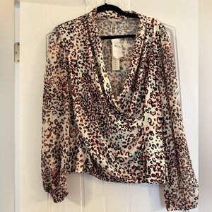 Chenault Multicolor Leopard Print Blouse